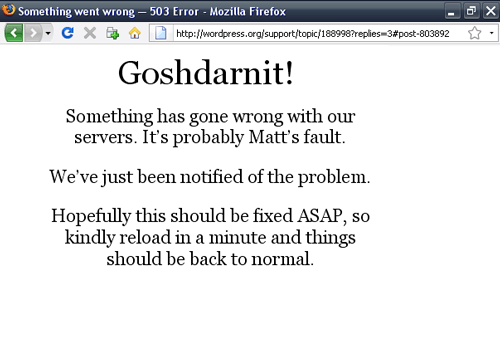 funny error messages. funny error message/page: